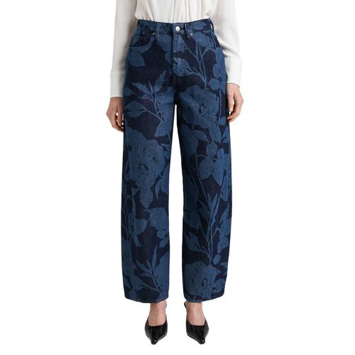 Veronika Maine Shadow Floral Barrel Leg Jean
